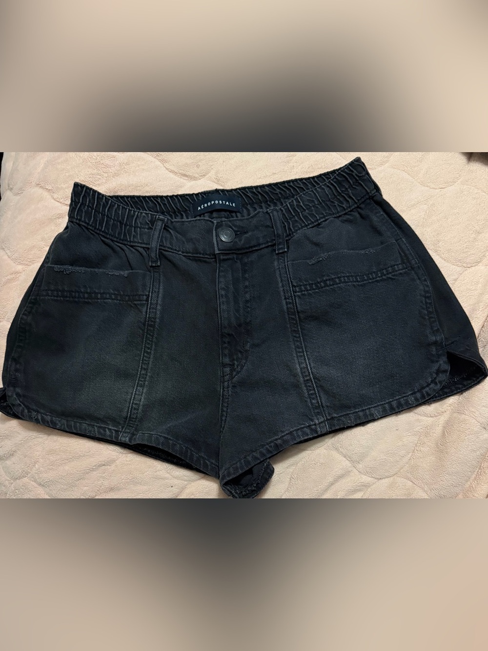 Aeropostale Black Pull-On Shorty Shorts